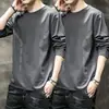 Nueva colección Primavera/Otoño 2026: camiseta base elástica para hombre, camiseta de manga larga con cuello redondo, ropa de moda para primavera/otoño