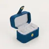 Bolsa de Joyería Pequeña Portátil de Mano con Múltiples Ranuras para Anillos, Caja de Almacenamiento para Pendientes y Anillos, Moda, Disponible en Stock