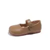 Zapatos de abuela de suela blanda para bebé niña 2026 nuevo estilo de otoño mocasines casuales para niñas zapatos sencillos para niños zapatos de princesa de cuero