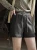Estilo Novo Outono e Inverno Moda Retrô Francesa Cintura Elástica com Cordão Calça Casual de Tricô Shorts Modeladores e que Alongam a Silhueta para Mulheres