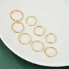 Anillos Personalizados de Acero de Titanio con Circonita, Anillos para Pareja, Anillos de Oro de 18K con Diamantes, Anillos Minimalistas para el Dedo del Pie, Mismo Estilo que en Xiaohongshu, Directo del Fabricante