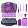 Nuevas Herramientas de Pintura Diamante DIY 60-Rejillas Bolsa Botellero Bolsa de Cosméticos Púrpura Bolsa para Aceites Esenciales Set Diamante Punto Transfronterizo