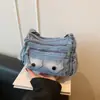 2026 Nova Moda Viagem Multicamadas Jeans Bolsa Feminina Grande Capacidade Versátil Trabalho/Dia a Dia Leve Ombro Transversal Bolsa