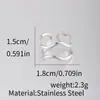 Anillos Abiertos de Acero Inoxidable Transfronterizos, Anillos Ajustables de Acero de Titanio que No se Desvanecen, Anillos Prensados en Aceite, Joyería de Mano al por Mayor