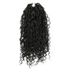 Deusa Faux Locs Tranças Encaracoladas Extensões de Cabelo Fly Hollow Braids Peruca