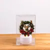 Venta Caliente Transfronteriza Arte de Hierro Pintado Serie Navideña Velas Electrónicas Papá Noel Muñeco de Nieve Cascabeles Luces Decorativas Festivas