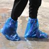 Cubrezapatos desechable largo engrosado impermeable portátil para día lluvioso, cubrepies largo, cubierta para bota de PE para exteriores, venta al por mayor