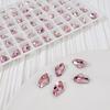 Celebridad de Internet Punto Rosa Base Puntiaguda Forma Especial Diamante Arte de Uñas Diamante Hielo Transparente Rosa Cubo de Azúcar Corazón Torcido Cuadrado Gordo Cristal Vidrio Accesorios para Arte de Uñas