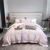 Conjunto de Lençóis de Cama de Verão Casual 100% Liocel Tencel Quatro Peças para Dormir Nu, Capa de Edredom de Luxo Acessível, Lençóis de Cama com Elástico, Roupa de Cama
