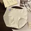 Algodão de Fibra Longa de Xinjiang Roupa Íntima Tamanho Plus Size Algodão Puro 10A Antibacteriana Entrepernas Estendido Jacquard Sem Costura Respirável Cueca Triângulo Cintura Alta Feminina