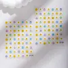 2025 Nuevo Rostro Sonriente Lindo Girasol Pegatinas Finas Resistentes para Uñas Divertidas Pequeñas Expresiones Decoración DIY para Cámara de Uñas