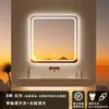 Espejo Inteligente Cuadrado con Luces LED, Montado en Pared para Baño, Antivaho, Pantalla Táctil, Espejo de Baño para Maquillaje