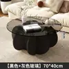 Mesa de centro de vidrio para uso doméstico, mesa auxiliar moderna de lujo ligero, mesa pequeña simple y moderna para sala de estar de apartamento pequeño, mesa de té minimalista