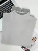 Suéter Aconchegante de Veludo Espesso Meia-gola Macio Peça Única Feminino Inverno Simples Camada Base Camisa de Tricô Coreana