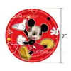 Mickey Mouse Fiesta de Cumpleaños Negra y Roja Vajilla Desechable Mantel Platos de Papel Vasos Servilletas de Papel Globos Banner Decoraciones