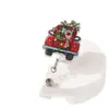 Navidad Dibujos Animados Hebilla Retráctil Desplegable Portatarjetas Ajustable Decoración de Insignia DIY Portatarjetas Divertido Hebilla Retráctil