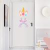 Fanxi Nova Tinta Jato Desenho Animado Arco-Íris Unicórnio Fundo de Quarto Adesivo Decorativo Adesivo de Porta Removível FX42001