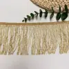 Suministro Directo de Fábrica de Flecos de Hilo Dorado y Plateado para Escenario, Trajes Latinos, Borlas, Encaje, Ropa, Faldas, Accesorios de Decoración