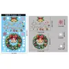 Decorações de Natal Coloridas Sonhadoras Rena Boneco de Neve Adesivo Estático Transfronteiriço Efeito Glitter Papai Noel Adesivo de Vidro