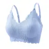 Ropa interior de encaje con rayas de burbujas para mujer, sujetador con cierre en la espalda, top tipo tubo sin costuras, transpirable, respetuoso con la piel, chaleco deportivo