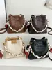 Bolsa tipo saco altamente estilosa, nova tendência outono 2026, bolsa transversal de cor sólida da moda, bolsa de mão personalizada com corrente de nicho