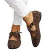 Zapatos planos sin cordones con tiras cruzadas de estampado de leopardo, nuevo estilo verano 2026, zapatos casuales planos poco profundos para mujer