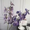 Orquídeas Artificiales de Alta Calidad con 9 Cabezas, Phalaenopsis, para Boda, Hotel y Decoración del Hogar, Arreglo Floral Suave Phalaenopsis