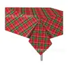 Zb378 Toalha de Mesa Decorativa de Aniversário Xadrez Vermelho e Verde 130*220cm Tema de Natal Toalha de Mesa Descartável de Pe