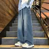 Jeans Denim de Alta Rua com Salpicos de Tinta, Estilo Novo Outono 2026 para Homens, Corte Reto, Versátil, Tamanho Plus