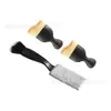Cepillo de limpieza para rejillas de aire de coche, herramienta de limpieza interior, cepillo de polvo de doble cabeza con cerdas suaves para tableros de coche
