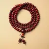 Atacado Sandália de Sangue Sândalo Africano Folha Pequena Sândalo Vermelho Contas Budistas, Vários Estilos e Especificações, Pulseiras Estilo Étnico, Contas de Rosário
