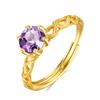 Anillo de Plata de Ley S925 para Mujer, No se Desvanece, Ajustable, Topacio de Piedra de Cristal Natural de Alta Gama, Pulsera Trenzada de Lujo Ligero para Mujer