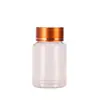 Frasco Marrom Transparente com Tampa Dourada e Prateada 15/20/30ml Frasco Pequeno PET Transparente Embalagem para Amostra de Isca em Pó Sólido