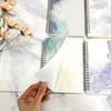 Suprimentos Amazon Capa Material PP Impermeável Caderno Espiral Estudante Bloco de Notas Papel Branco Páginas Internas com Múltiplos Padrões