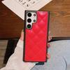 Funda de cuero con patente de diamante para Samsung S24 Ultra S23/S22Plus, con protección integral a prueba de caídas.