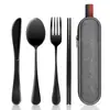 Talheres de Viagem Utensílios Portáteis Conjunto de Talheres para Trabalho e Viagem Conjunto de Garfo e Colher Gadgets para Camping e Piquenique