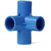 Accesorios de Tubería Azules de PVC Conectores de Entrada y Salida para Tanque de Agua Codo Curva Recta Unión de Tres Vías Válvula de Bola Pegamento Tubería de Pato