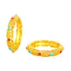 Anillo de Filigrana Hueca Esmaltada Chapado en Oro de Lujo de la Tienda de Oro Puzuo, Anillo Versátil para el Dedo Índice para Mujeres