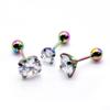 Uña de Oreja Super Flash de Aguja Fina con Cuatro Garras para Hombres y Mujeres Diamante Uña Pequeña de Oreja Uña de Oreja con Garras de Acero Inoxidable Uña de Hueso de Oreja de Moda Uña de Oreja