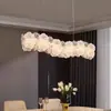 Lámpara de araña para sala de estar estilo francés con flores de cristal, modelo nuevo de espectro completo de alta gama para comedor, dormitorio y estudio