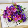 Flor artificial margarida saltando orquídea flor falsa artificial 28 jardim decoração para casa flor de seda engenharia ao ar livre crisântemo