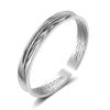 Pulsera de Pluma Retro de Plata Tailandesa a la Moda con Letras Simples Personalizadas para Pareja de Hombres y Mujeres Pulsera Abierta Suministro Transfronterizo