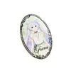 Insignia de Lata Bidimensional Personalizada de Dibujos Animados y Anime con Esmalte Plateado y Diseño de Doble Destello