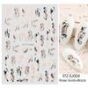 Cross-border New nail Art Sticker Bronzing Leopard Black Gold Rosa Gold Planta Linha Abstrata Unha adesiva Adesivo prego