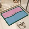 Tapete de Baño Patchwork Color Contraste Absorbente Resistente a la Suciedad Tapete de Piso de Barro Diatomeo Tapete de Puerta de Inodoro Doméstico Tapete Antideslizante de Secado Rápido