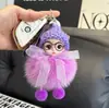 Pingente Chaveiro de Carro Boneca de Pelo de Raposa Acessório para Bolsa de Boneca Barbie Presente para Casal Versão Coreana Estilo Fresco