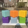 Taburete de Música de Plástico Multifuncional Tres Asientos Moldeado por Inyección Taburete de Música Almacenamiento con Cajón Bloques de Construcción Taburete de Coro
