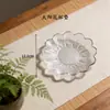 Tapete Isolante Térmico Estilo Japonês, Porta Copo para Chá, Acessórios para Conjunto de Chá Kung Fu de Vidro Cristalino, Suporte para Copo, Bandeja de Chá para Cerimônia do Chá, Base para Xícara de Chá