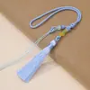 Franja de dinheiro pequena corda de guidão carro pendente franja diy nó de franja chinês espiga marcador de página pequena espiga pendurada corda chaveiro corda
