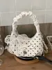 Bolsas Populares de Este Año para Mujer 2025 Nueva Moda Bolso de Hombro de Lunares con Lazo Cadena Cruzada Bolso Nube